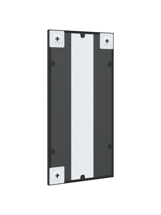 Wall mirror, black, 30x60 cm, iron, rectangular 4