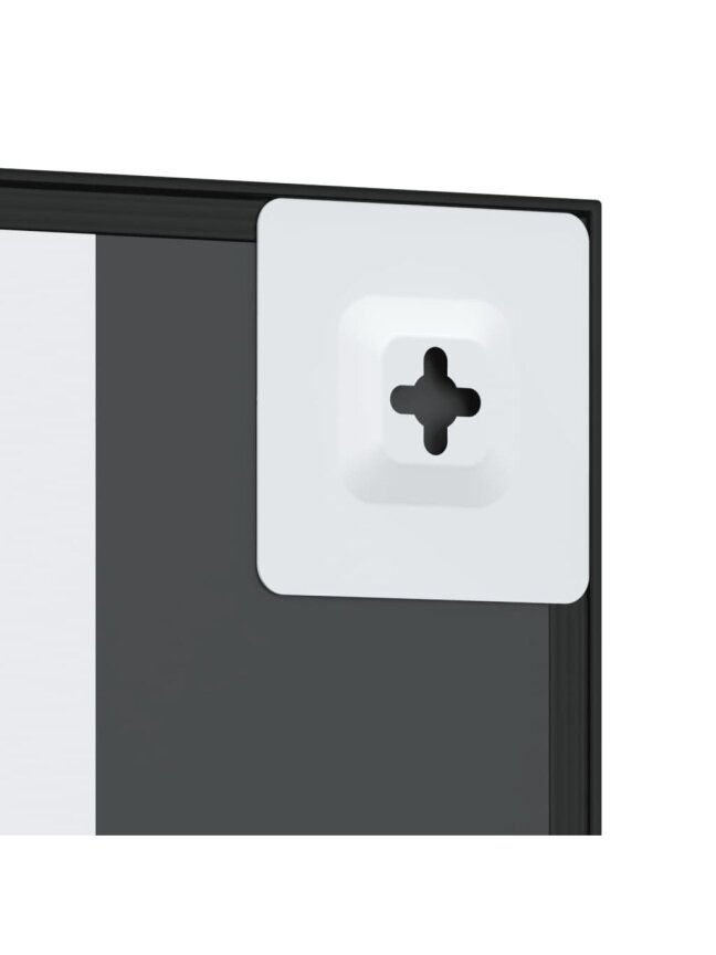 Wall mirror, black, 30x60 cm, iron, rectangular 5