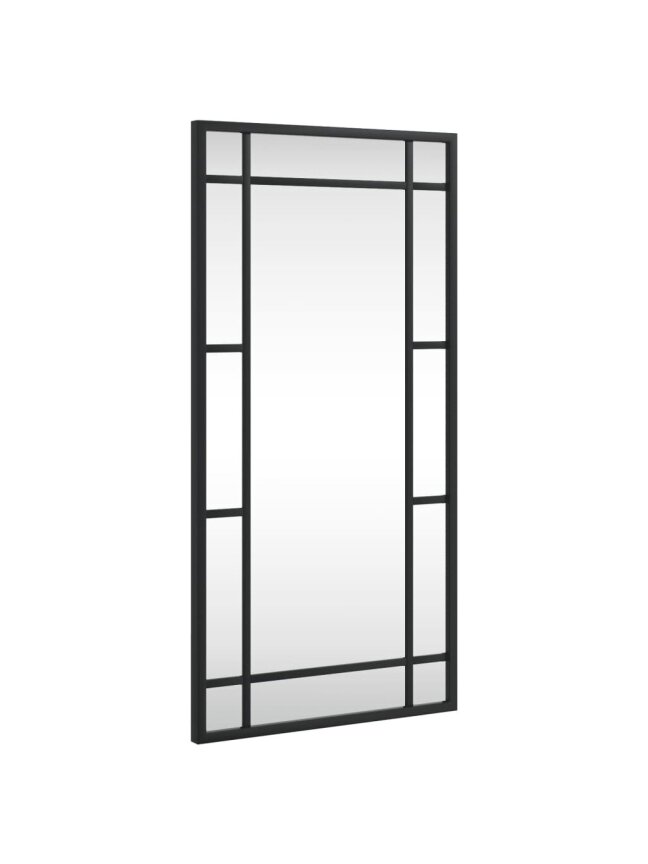 Wall mirror, black, 30x60 cm, iron, rectangular 1