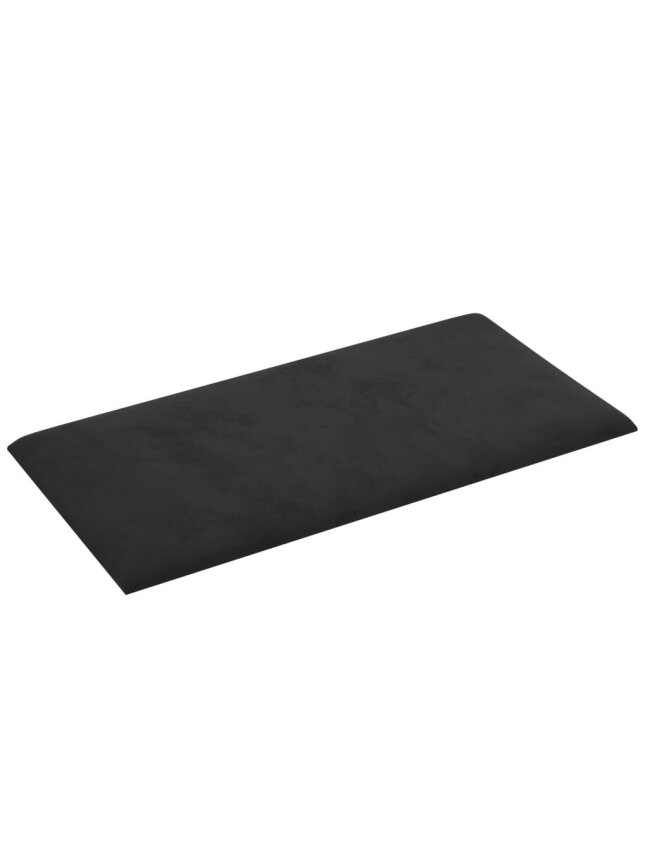 Seinapaneelid, 12 tk, mustad, 30 × 15 cm, samet, 0,54 m² 2