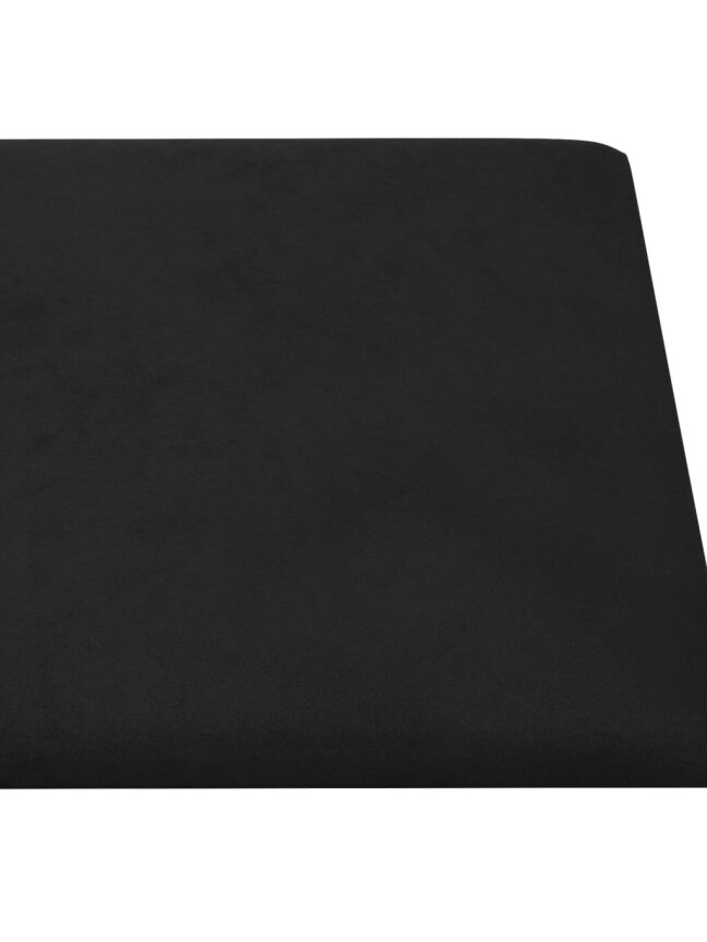 Seinapaneelid, 12 tk, mustad, 30 × 15 cm, samet, 0,54 m² 3