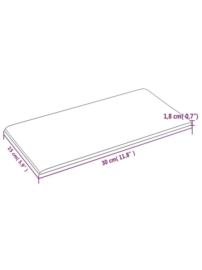 Seinapaneelid, 12 tk, mustad, 30 × 15 cm, samet, 0,54 m² 5
