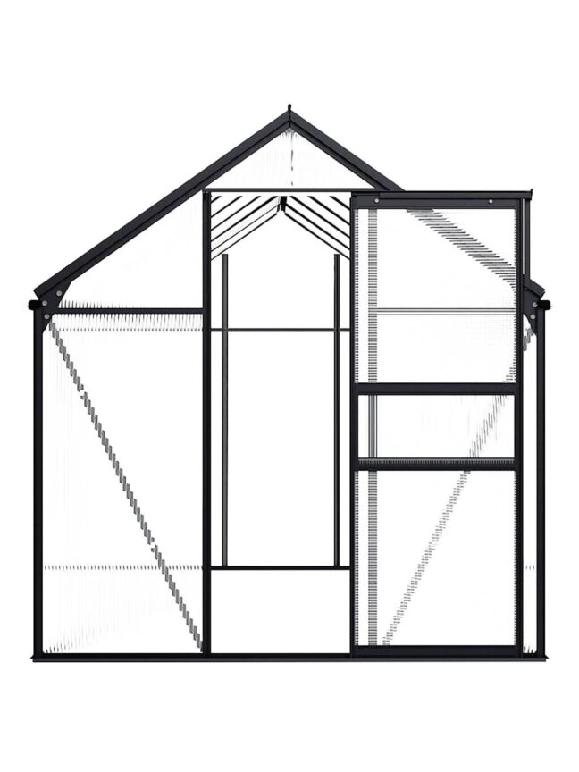 Szklarnia, antracyt, aluminium, 7,03 m² 2