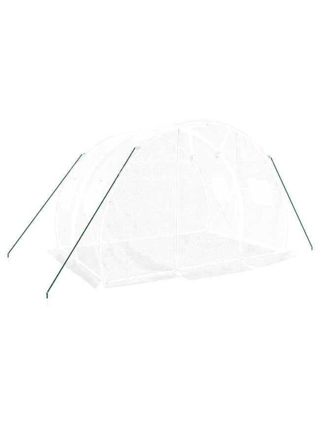 Šiltnamis su plieno rėmu, baltos spalvos, 3x2x2 m, 6 m² 2