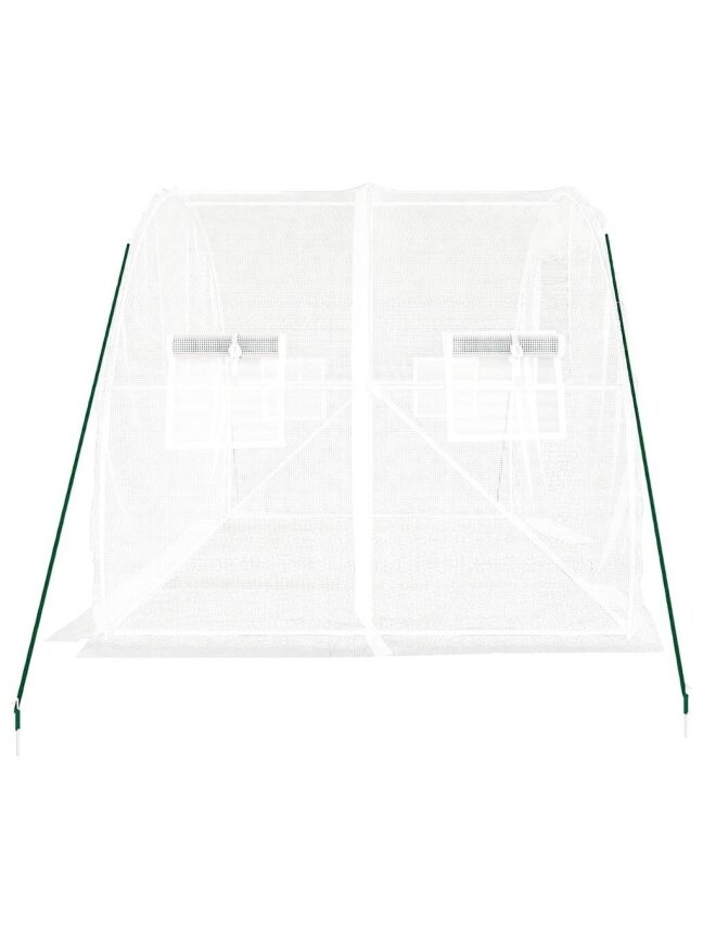 Šiltnamis su plieno rėmu, baltos spalvos, 3x2x2 m, 6 m² 4