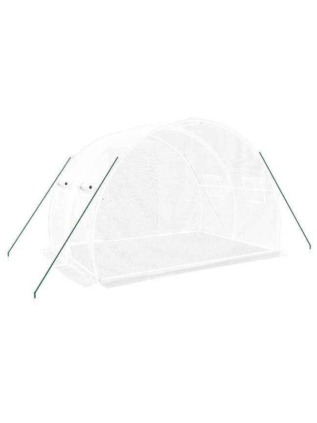Šiltnamis su plieno rėmu, baltos spalvos, 3x2x2 m, 6 m² 5