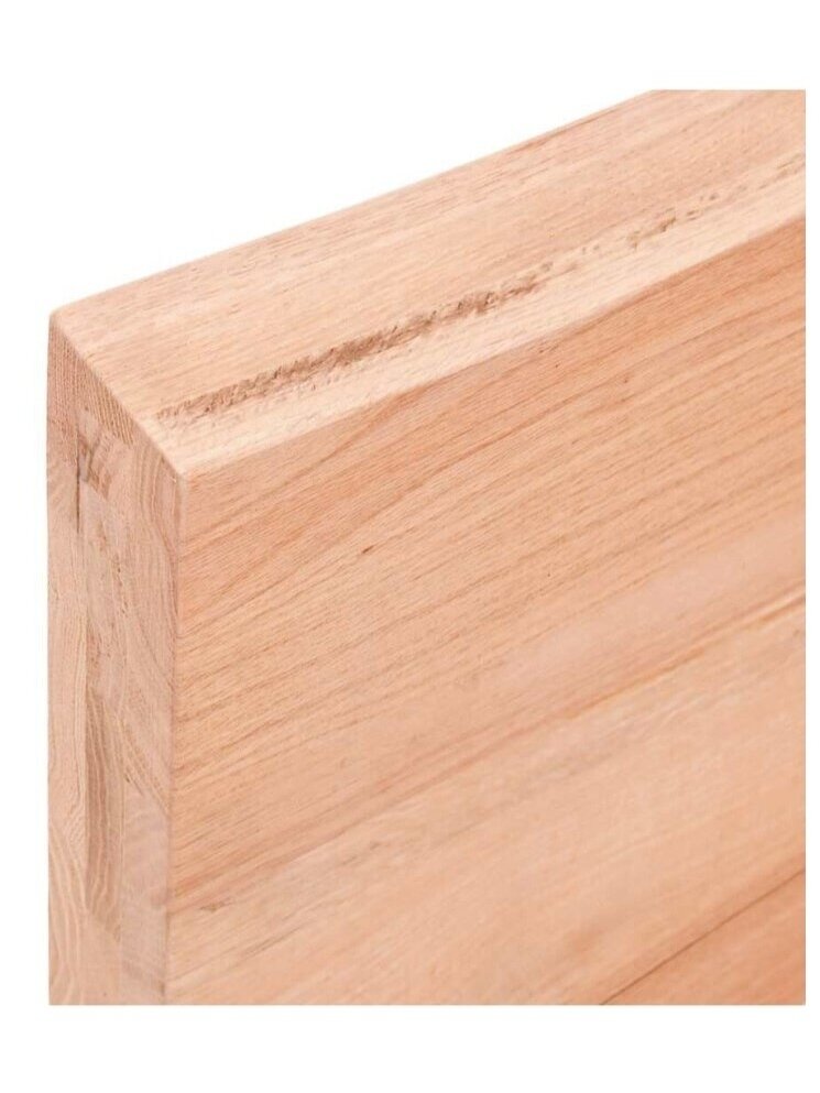 Wall shelf, light brown, 220 × 40 × (2–6) cm, solid oak 4