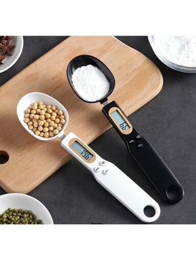 Digitaalne köögikaal-lusikas – LCD-ekraan, 0,1 g–500 g