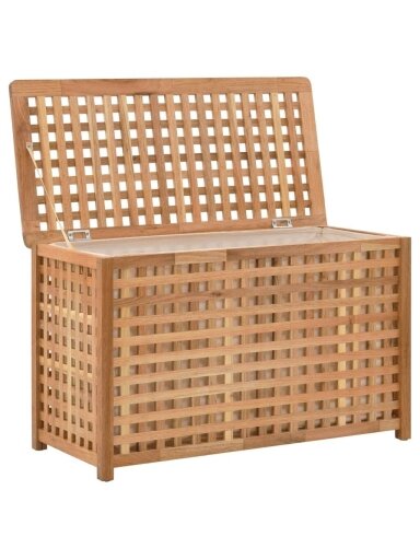 Laundry basket, 77.5x37.5x46.5 cm, solid walnut wood