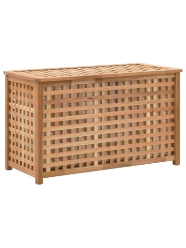 Laundry basket, 77.5x37.5x46.5 cm, solid walnut wood
