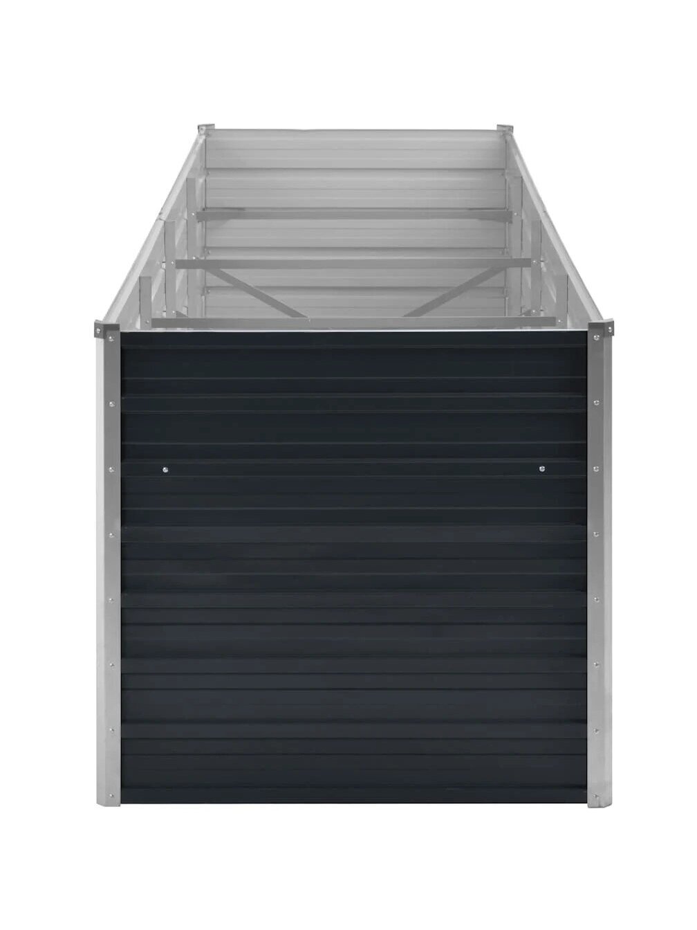 Garden bed, anthracite, 320x80x77 cm, steel, high 4 Garden bed, anthracite, 320x80x77 cm, steel, high 4