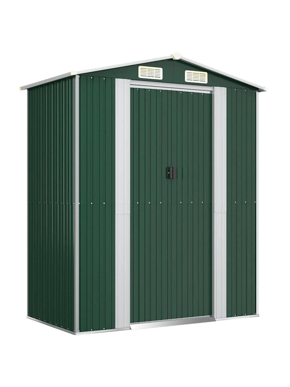 Garden shed, green, 192×108×223 cm, galvanized steel 1
