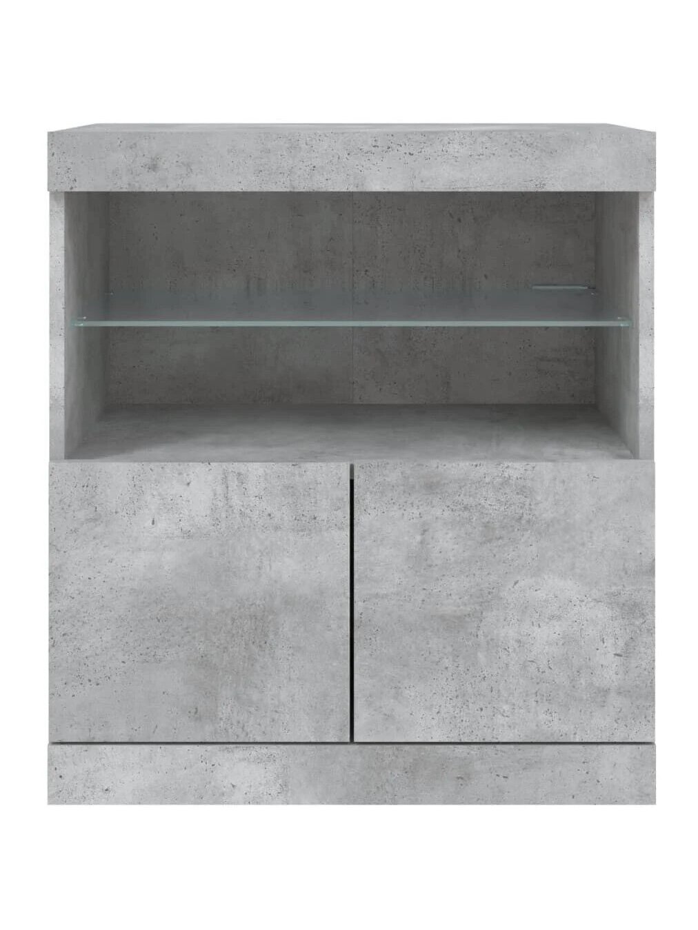 Šoninė spintelė su LED lemputėmis, betono pilka, 60x37x67cm 5