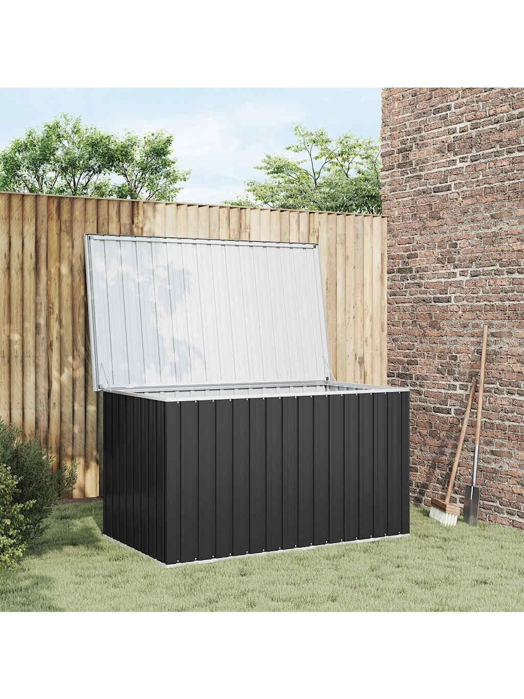 Garden storage box, anthracite color, 171×99×93 cm