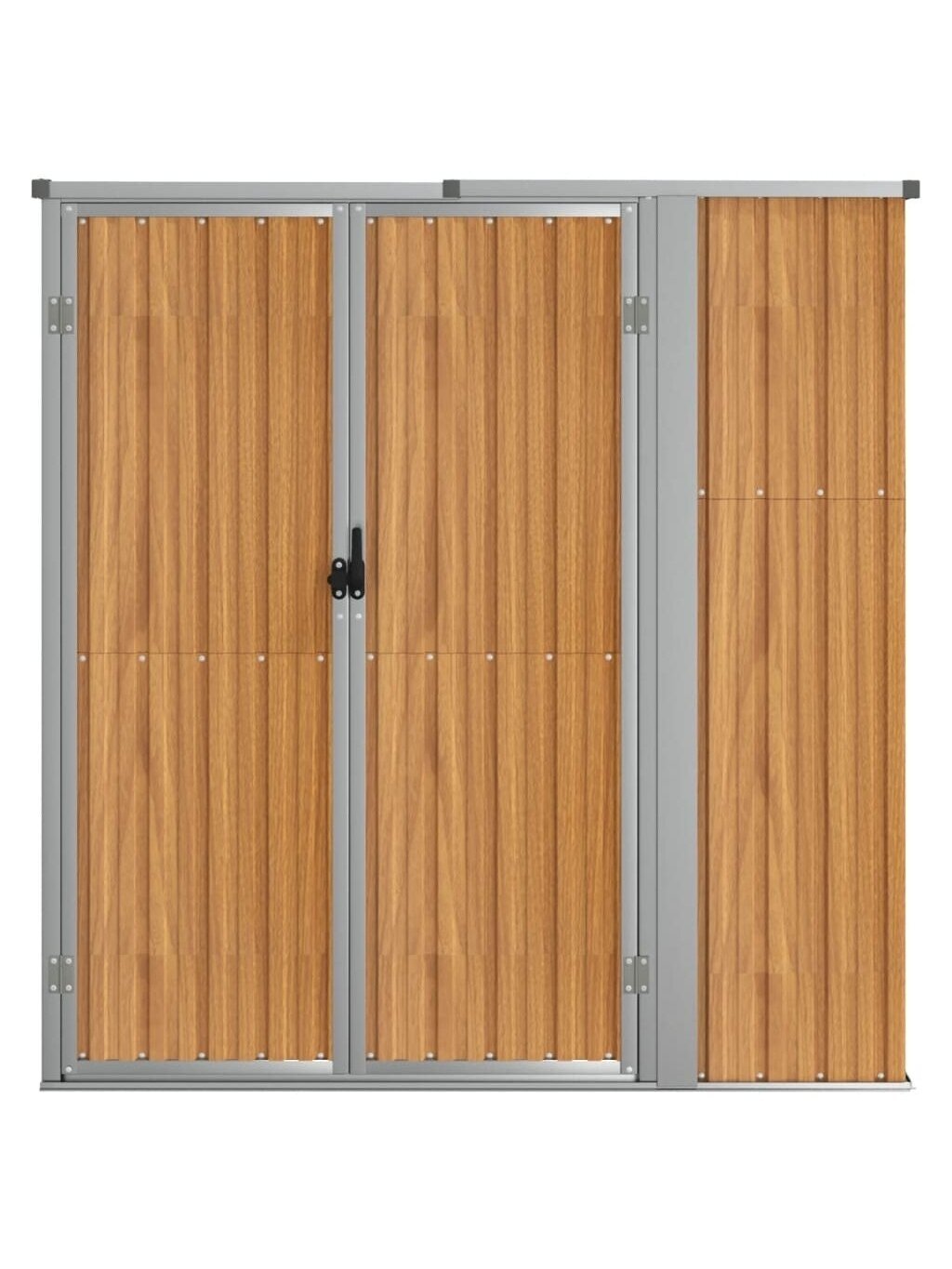Garden tool shed, brown, 161×89×161 cm, galvanized steel 2 Garden tool shed, brown, 161×89×161 cm, galvanized steel 2