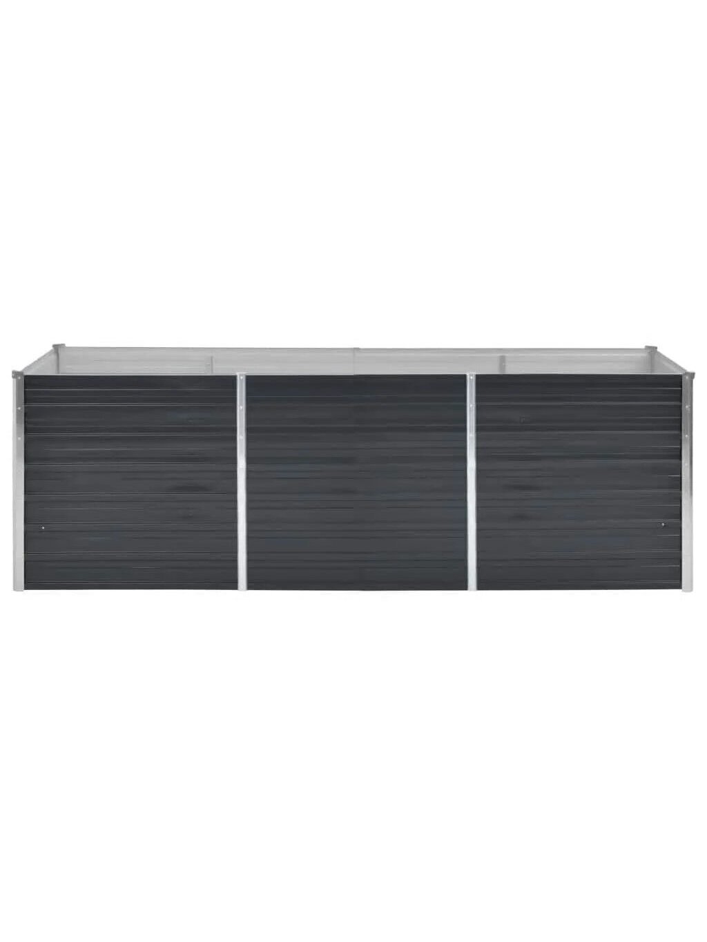 Augsts dārza dobe, antracīta, 240 × 80 × 77 cm, tērauds 3