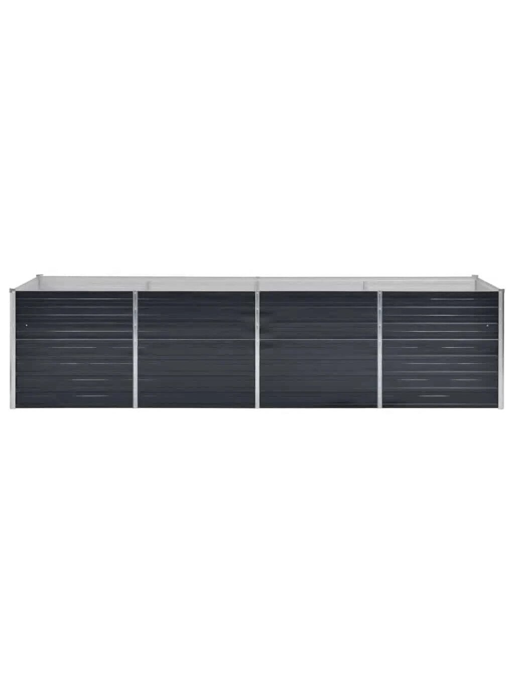 Garden bed, anthracite, 320x80x77 cm, steel, high 3 Garden bed, anthracite, 320x80x77 cm, steel, high 3