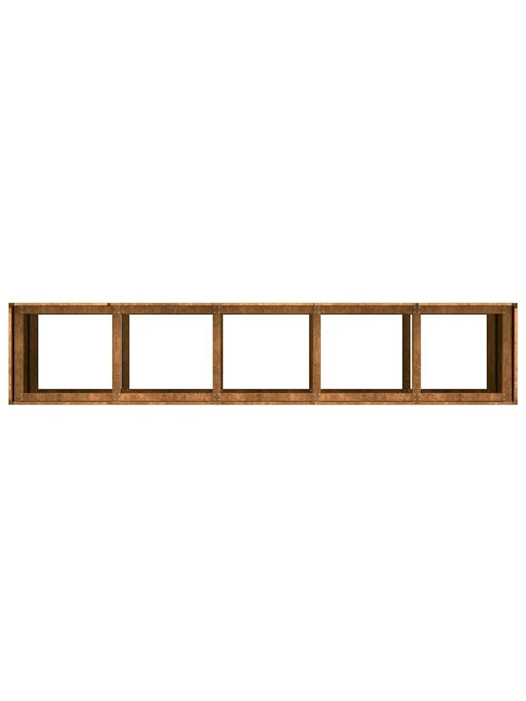 Sodo lovelis, rūdžių, 200x40x80cm, oro sąlygoms atsparus plienas 5