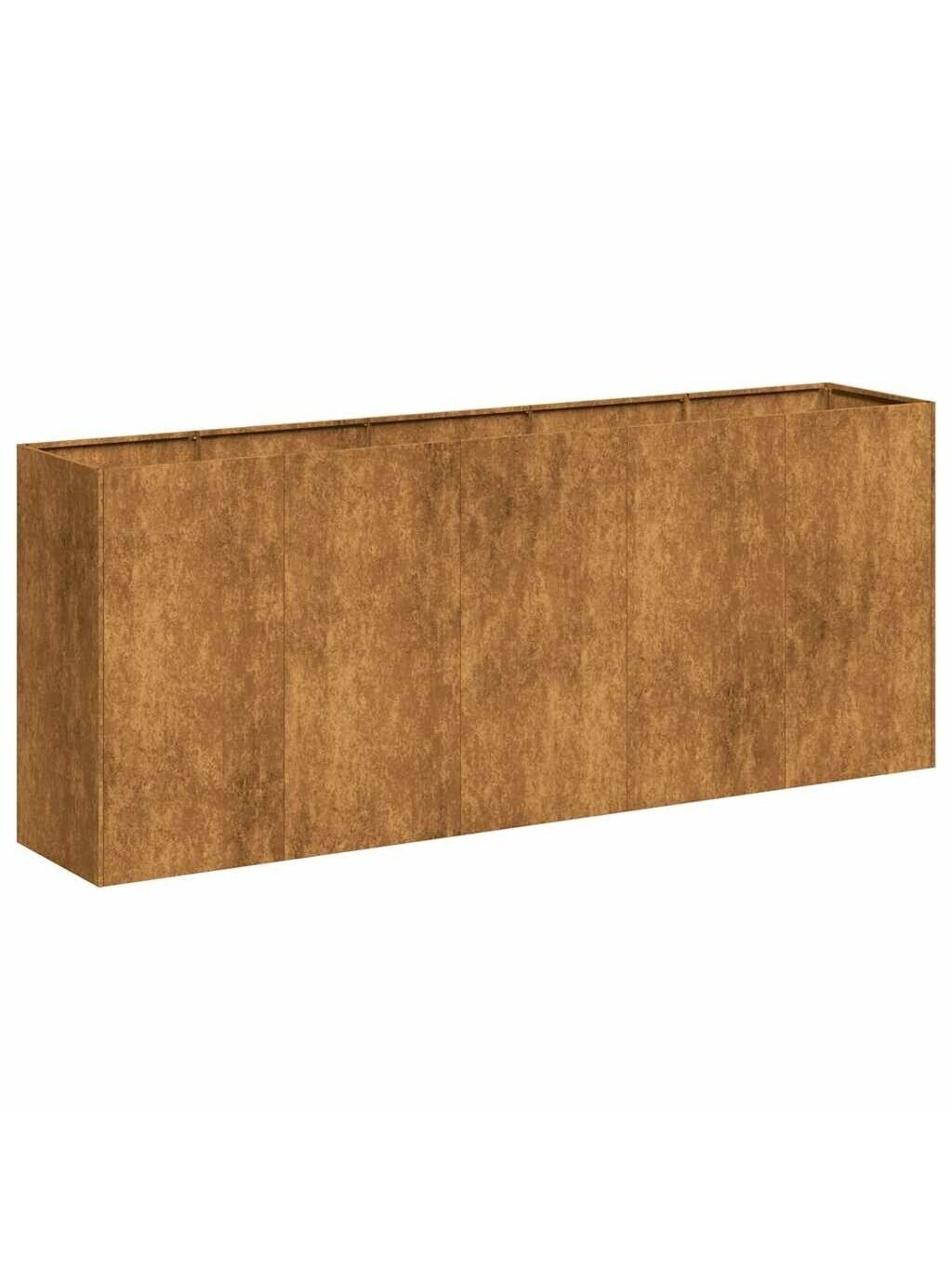 Sodo lovelis, rūdžių, 200x40x80cm, oro sąlygoms atsparus plienas 2