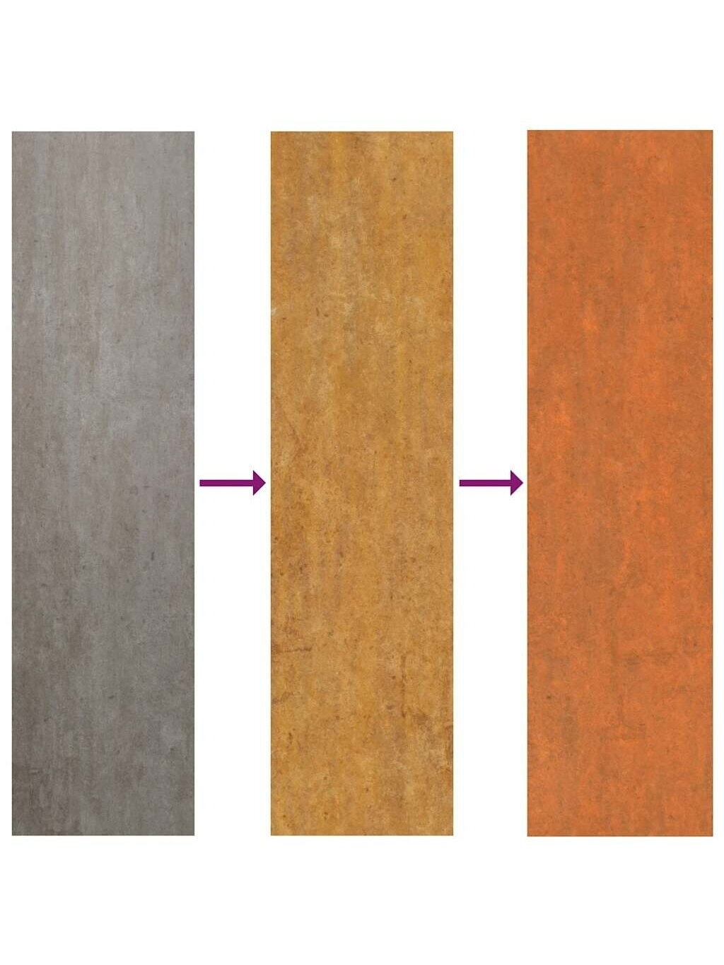 Sodo lovelis, rūdžių spalvos, 320x40x77 cm, Corten plienas 5