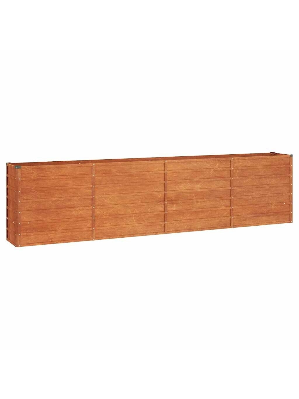 Sodo lovelis, rūdžių spalvos, 320x40x77 cm, Corten plienas 1