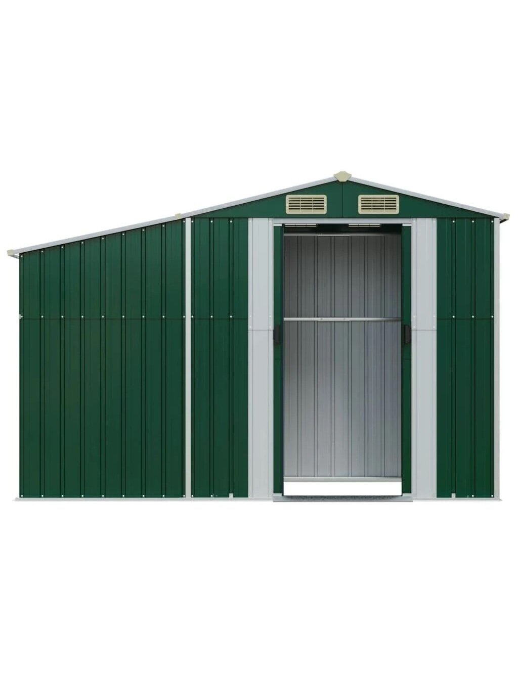 Garden shed, green, 277 × 93 × 179 cm, galvanized steel 3 Garden shed, green, 277 × 93 × 179 cm, galvanized steel 3