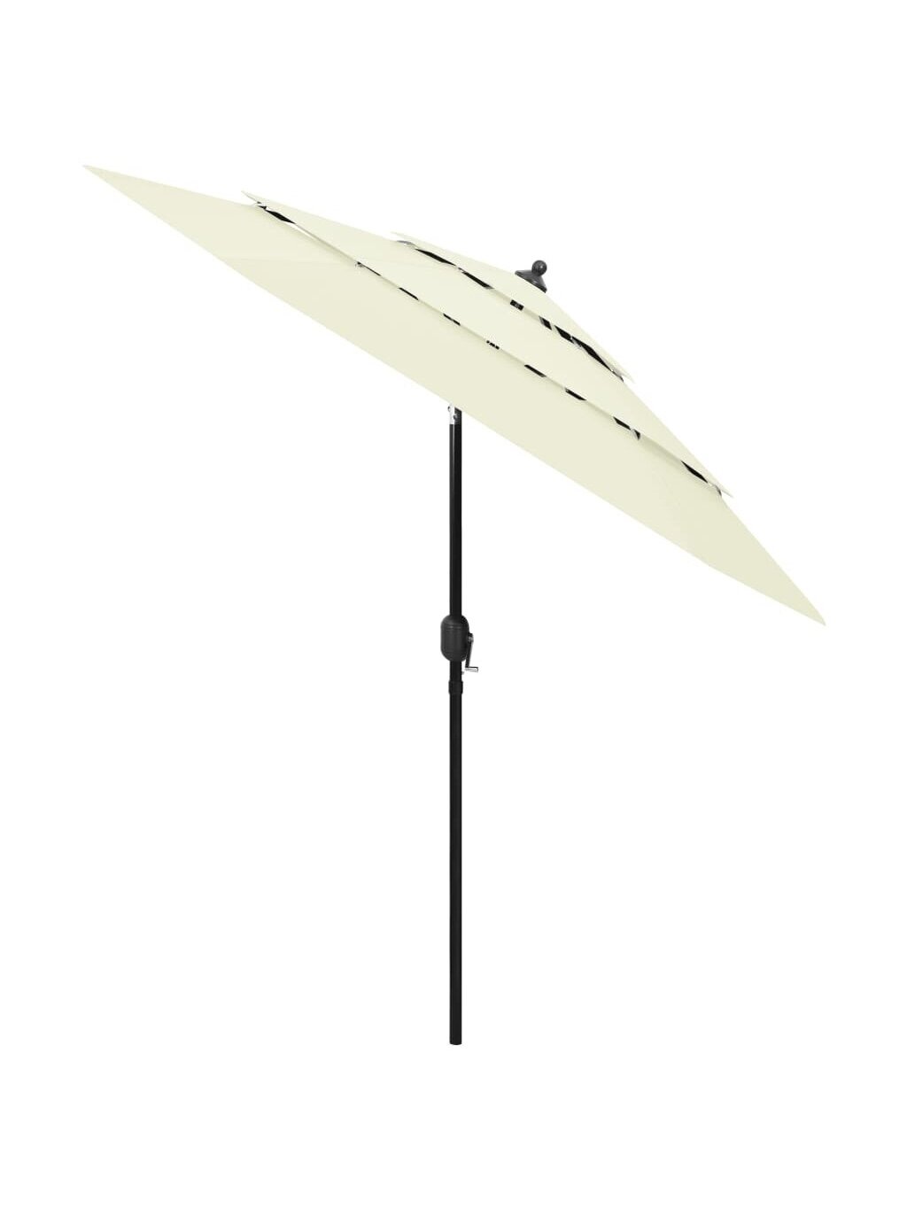 Parasol ogrodowy z aluminiowym słupkiem, kolor piaskowy, 2,5 m, 3 wysokości 1