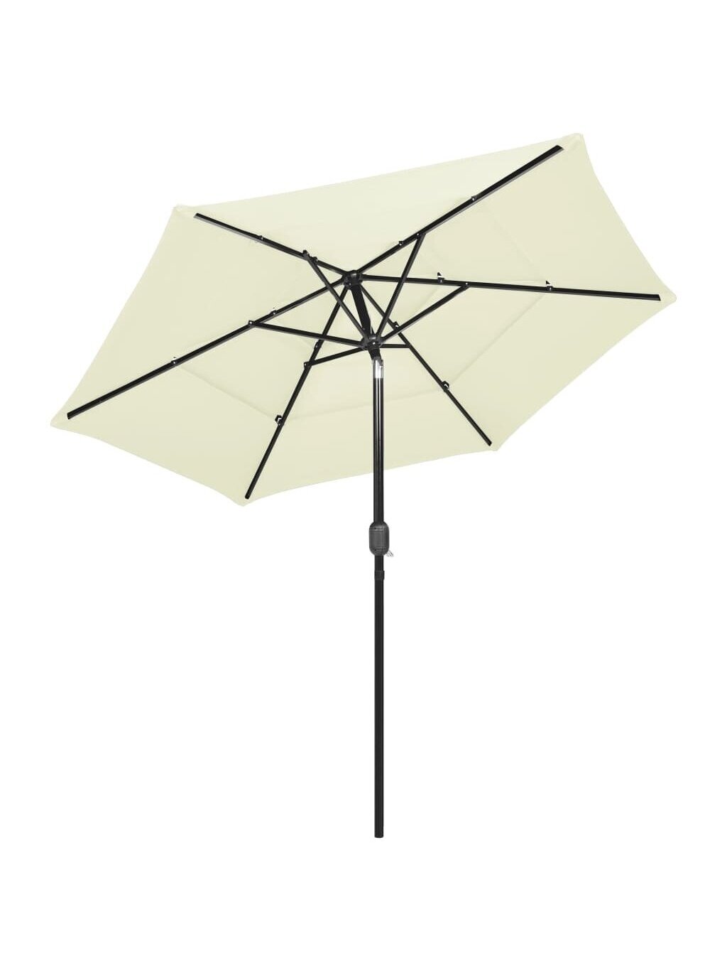 Parasol ogrodowy z aluminiowym słupkiem, kolor piaskowy, 2,5 m, 3 wysokości 2