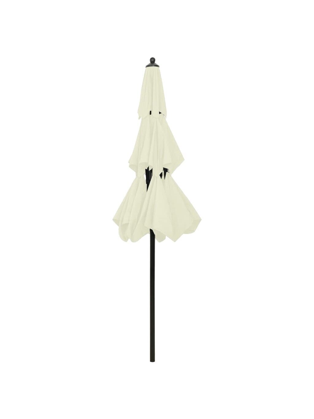 Parasol ogrodowy z aluminiowym słupkiem, kolor piaskowy, 2,5 m, 3 wysokości 3