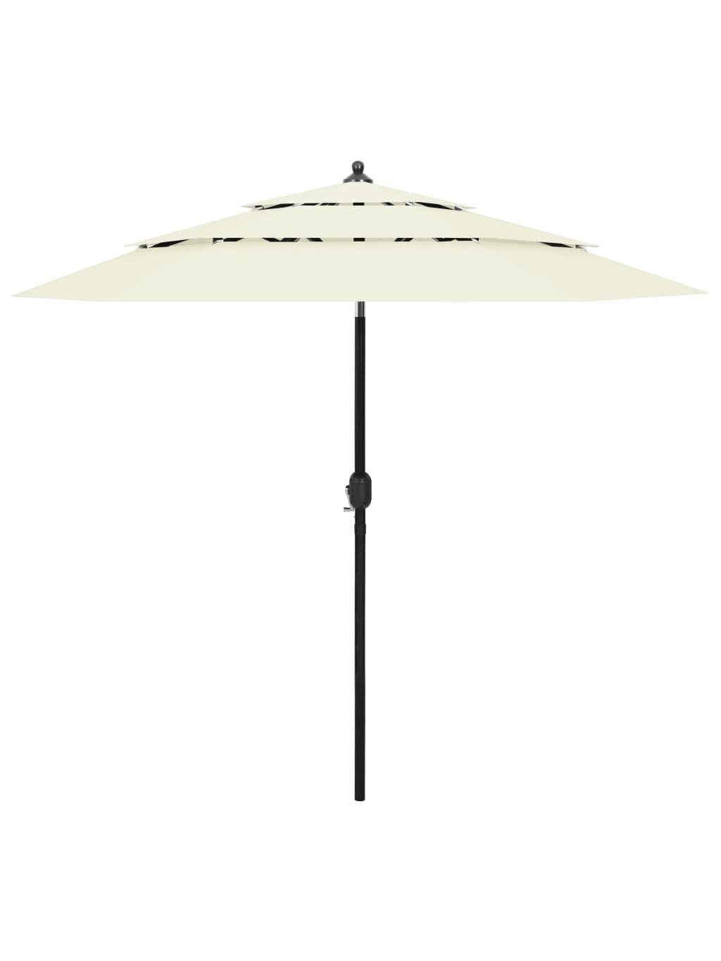 Parasol ogrodowy z aluminiowym słupkiem, kolor piaskowy, 2,5 m, 3 wysokości