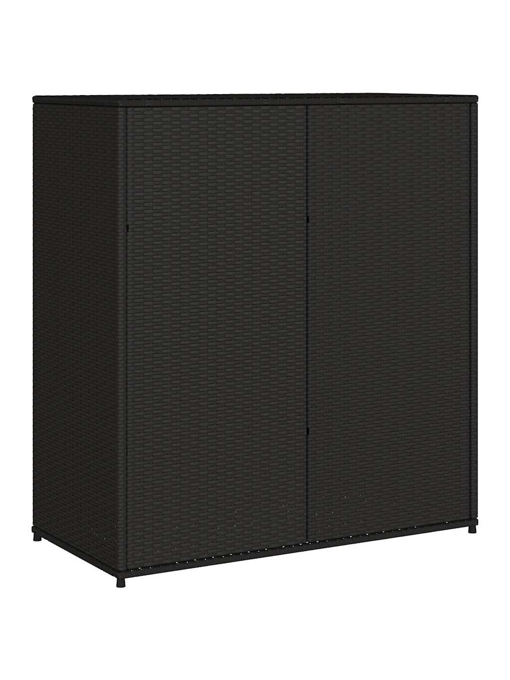 Sodo spintelė daiktams, juoda, 105x55x113cm, poliratanas 8