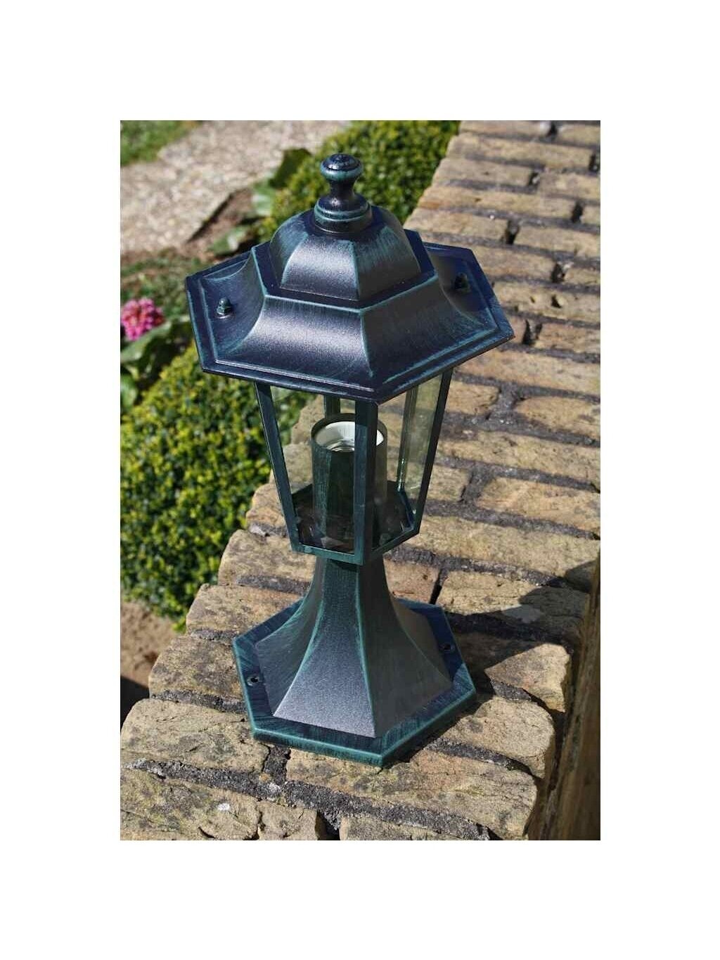 Garden lights, 2 pcs, dark green/black, aluminum (2x40249) 2