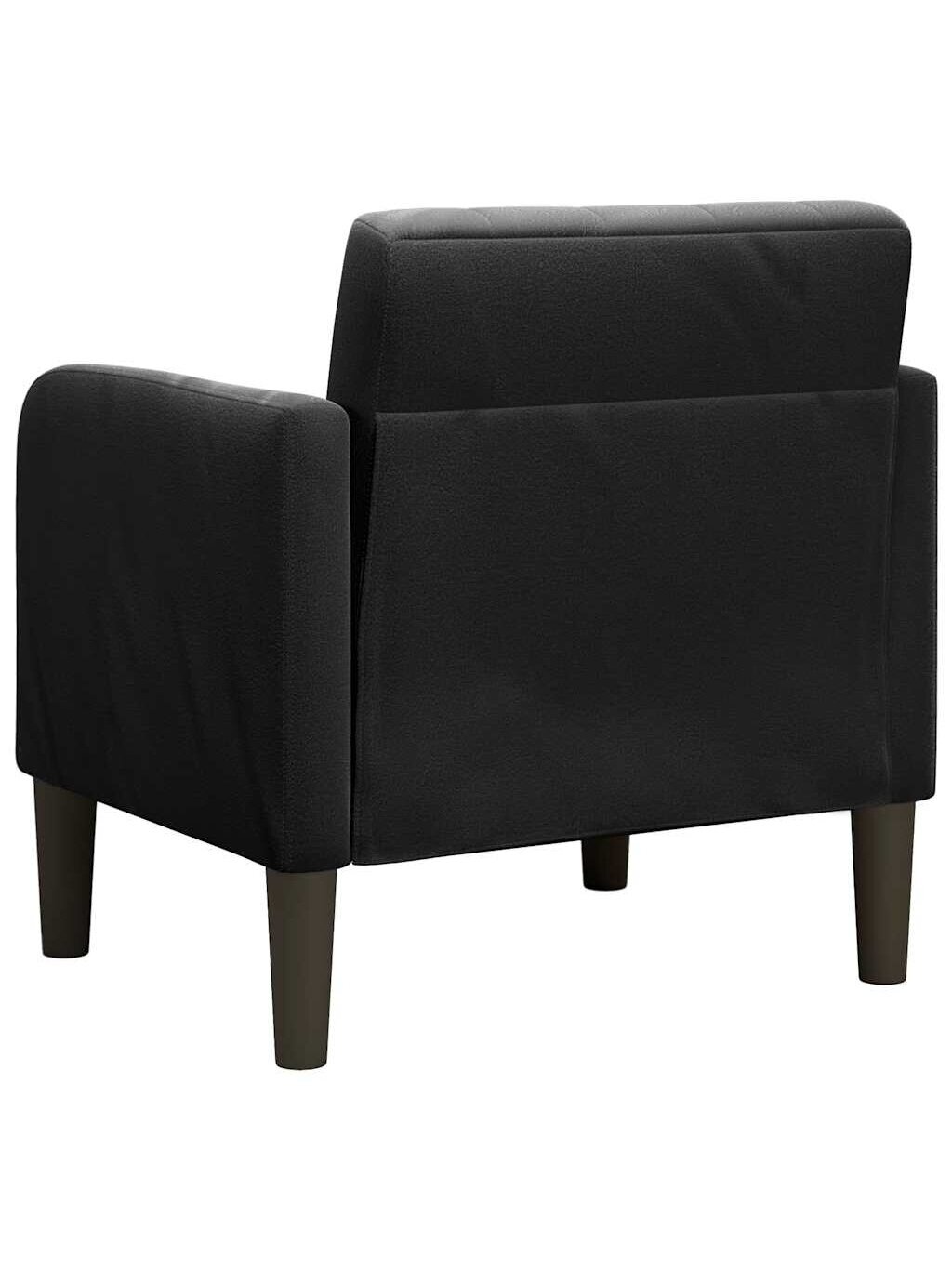 Sofa-fotelis su porankiais, juodas, 54 cm, aksomas 4