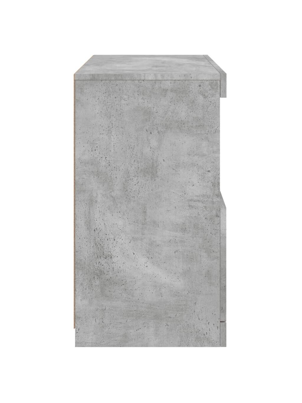 Šoninė spintelė su LED lemputėmis, betono pilka, 60x37x67cm 7