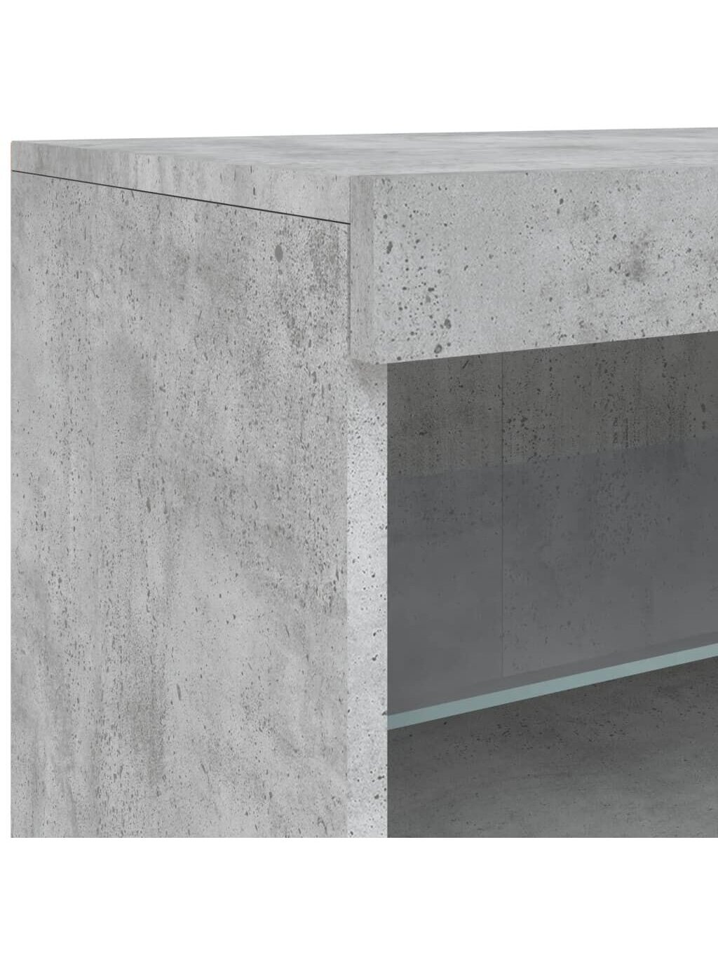 Šoninė spintelė su LED lemputėmis, betono pilka, 60x37x67cm 9