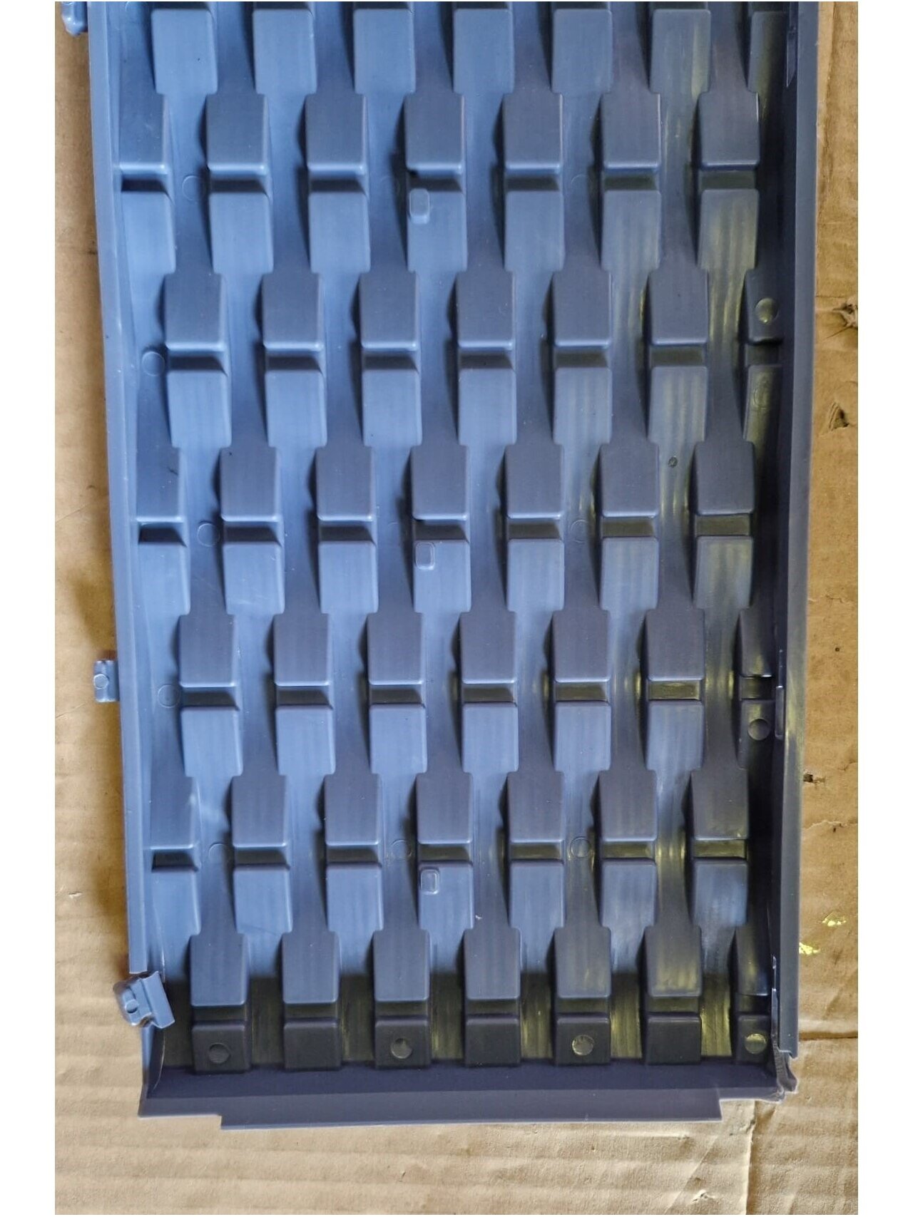 Sodo lovelis su treliažu, mėlynai pilkas, 120x40x136cm, PP 9