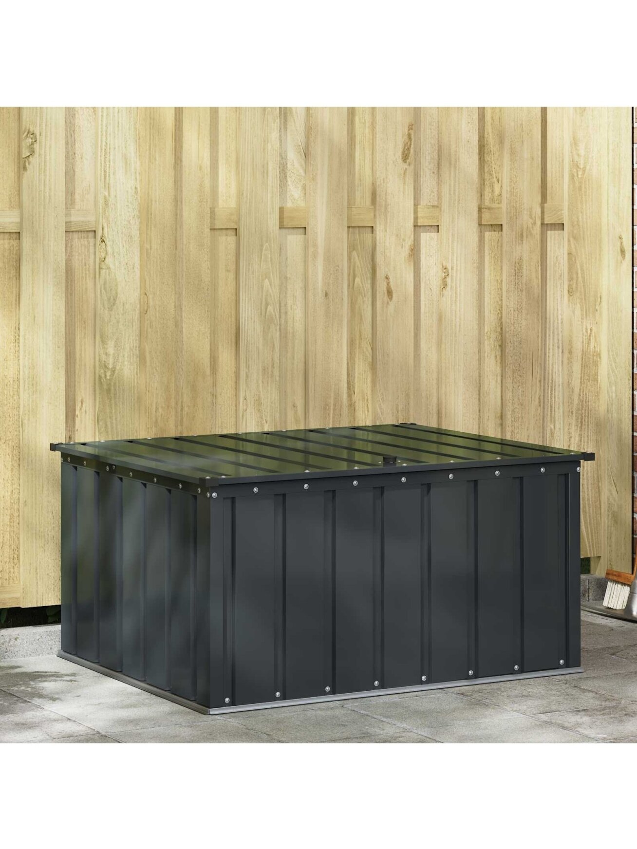 Sodo saugojimo dėžė Juoda 101 x 82 x 50 cm Plienas