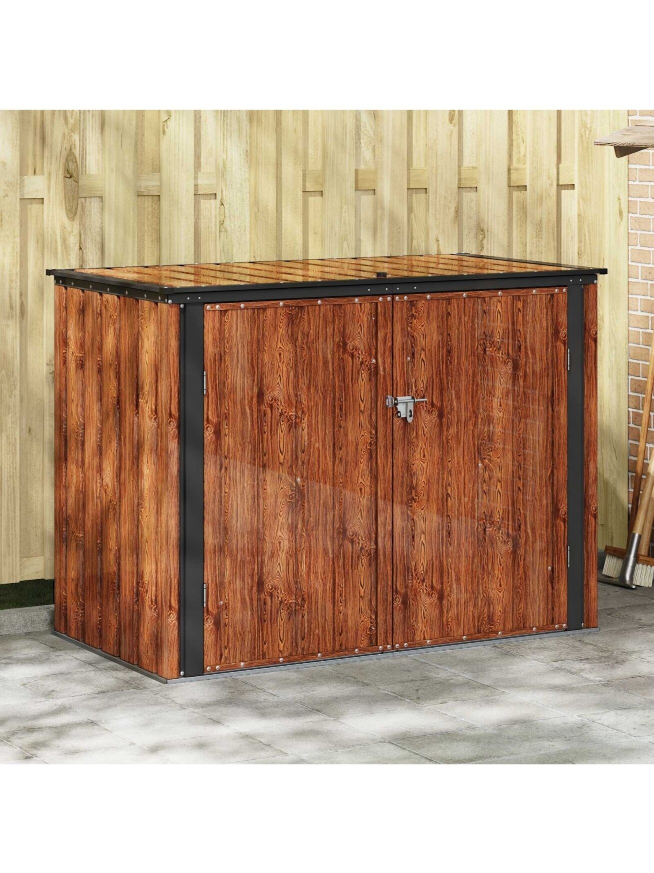 Sodo saugojimo dėžė Ruda 151,5 x 82 x 110,5 cm Plienas