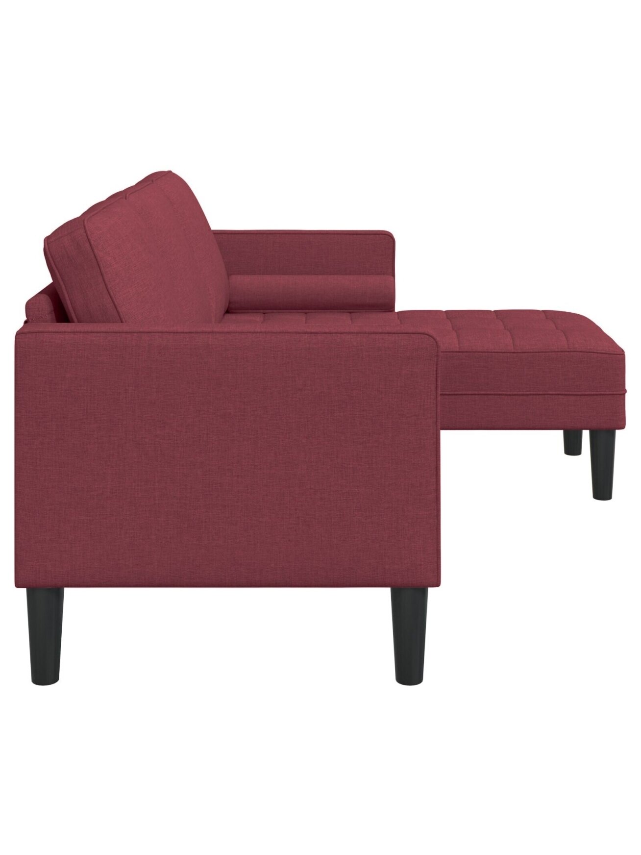 Sofa set, wine red, 173 x 131 x 67 cm, fabric 4