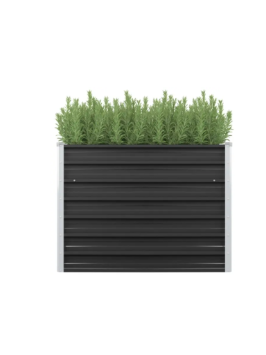 Sodo lovelis, antracito spalvos, 100x40x77cm, cinkuotas plienas