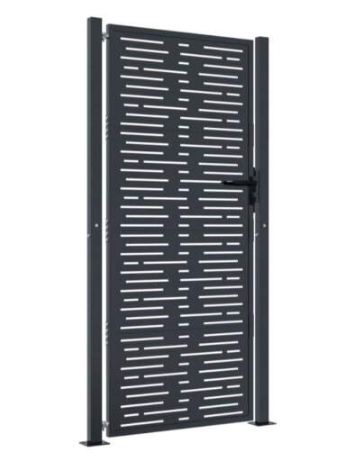 Aiavärav, antratsiit, 105×205 cm, teras, ruudukujuline disain