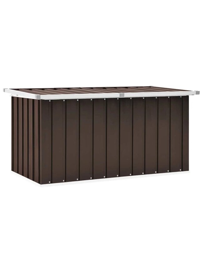 Garden storage box, brown color, 129×67×65 cm 2 Garden storage box, brown color, 129×67×65 cm 2