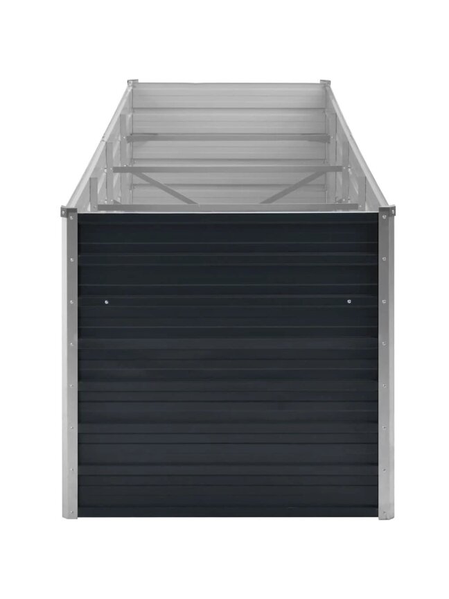 Garden bed, anthracite, 320x80x77 cm, steel, high 4 Garden bed, anthracite, 320x80x77 cm, steel, high 4