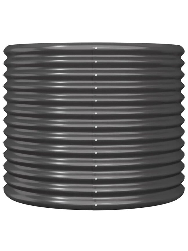 Garden bed, anthracite, 80x80x68 cm, galvanized steel 2