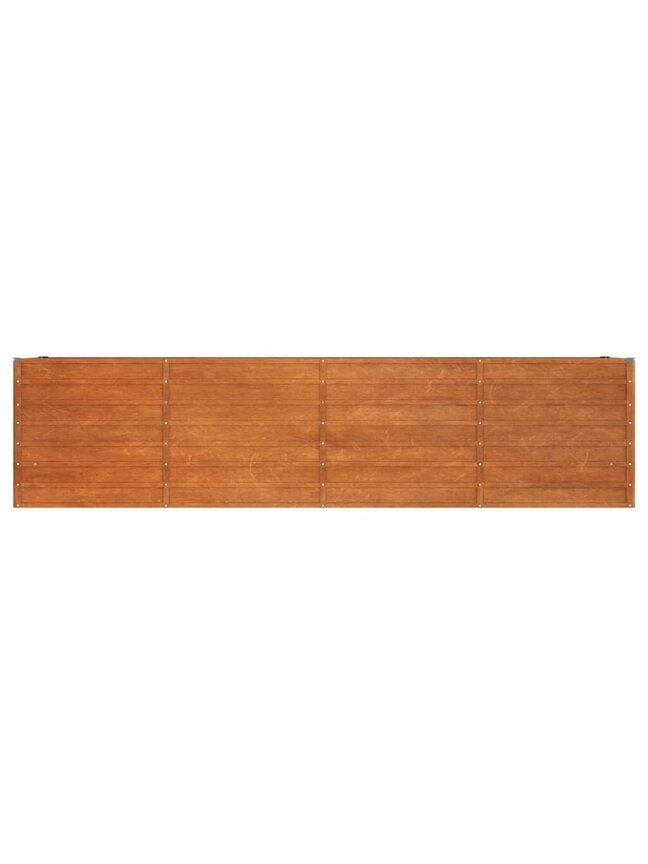 Sodo lovelis, rūdžių spalvos, 320x40x77 cm, Corten plienas 3