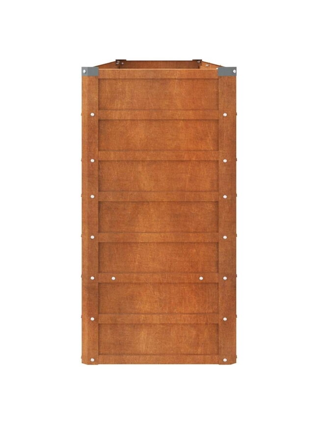 Sodo lovelis, rūdžių spalvos, 320x40x77 cm, Corten plienas 4