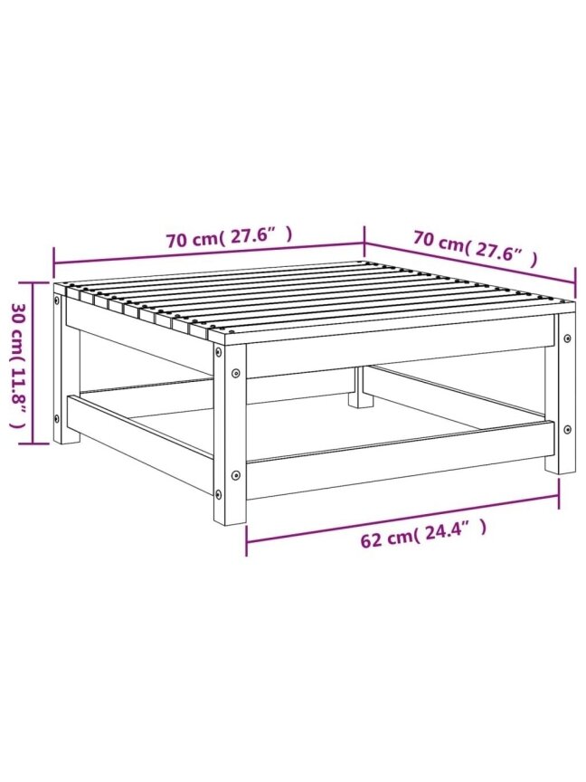 Садовый ящик, 70 x 70 x 30 см, массив сосны 7