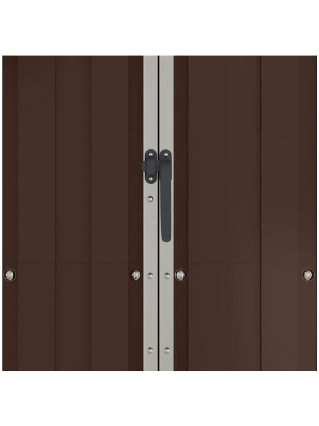Garden Shed, Brown, 116 × 45 × 175 cm, Galvanized Steel 7