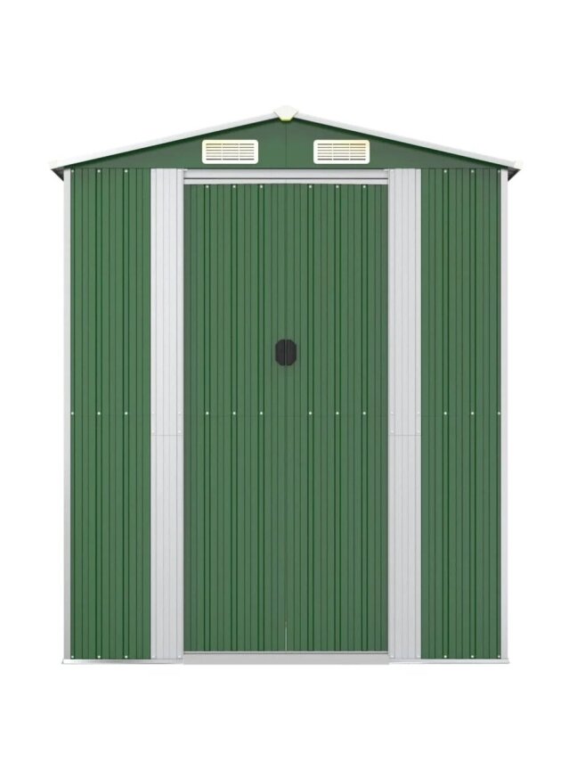 Garden shed, green, 192×108×223 cm, galvanized steel 2