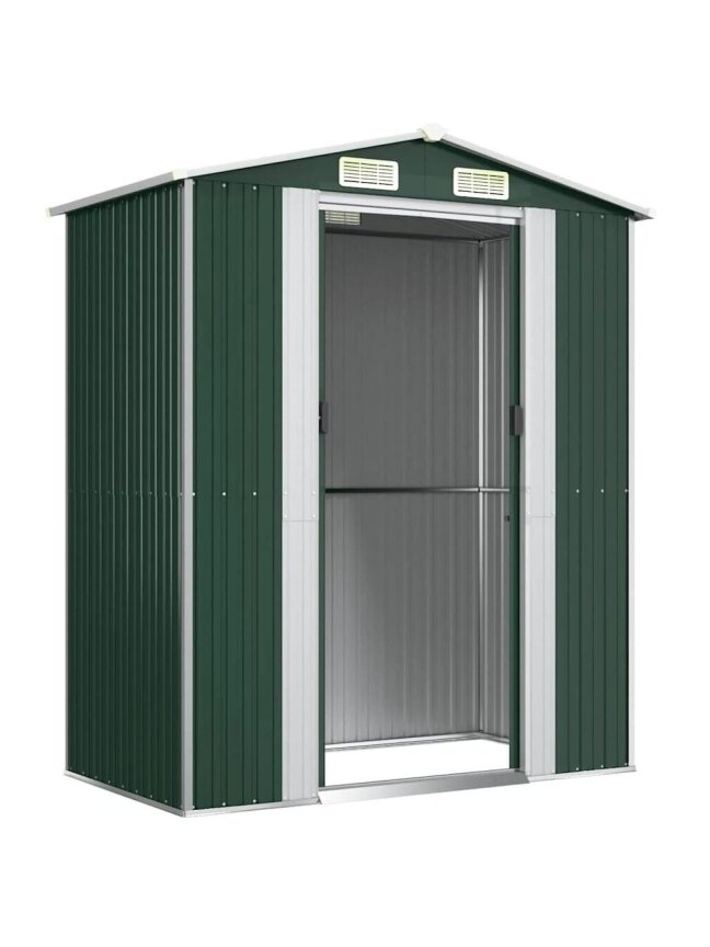 Garden shed, green, 192×108×223 cm, galvanized steel 3